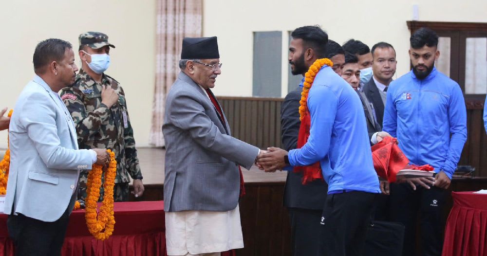 विजेता खेलाडीलाई प्रतिव्यक्ति २ लाख पुरस्कार दिने प्रधानमन्त्रीको घोषणा