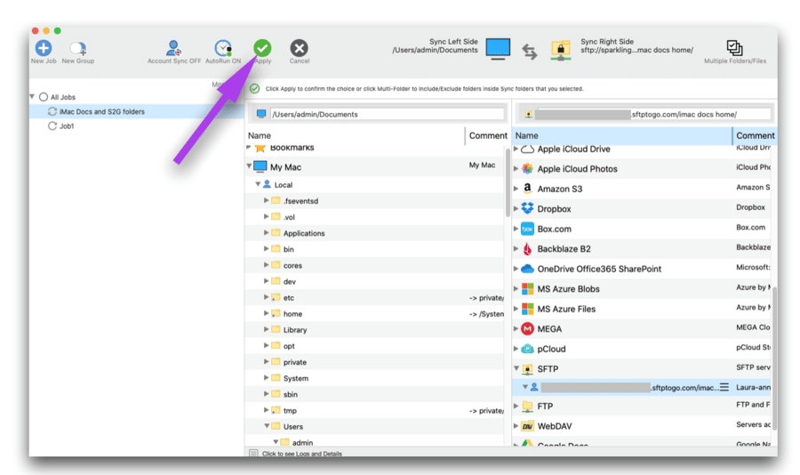 the best way to sync your sftp server and your local mac