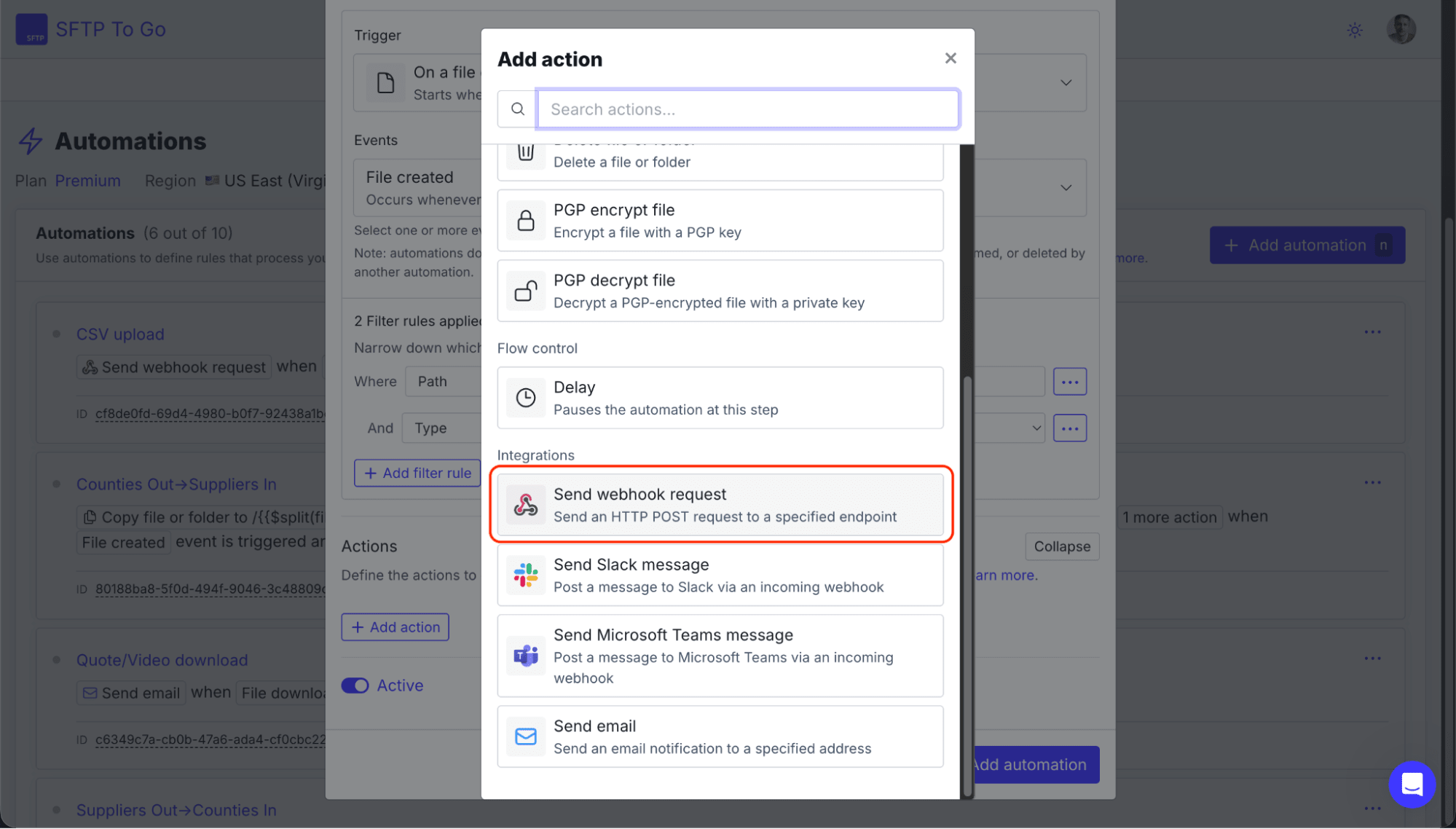 SFTP To Go and Azure automation