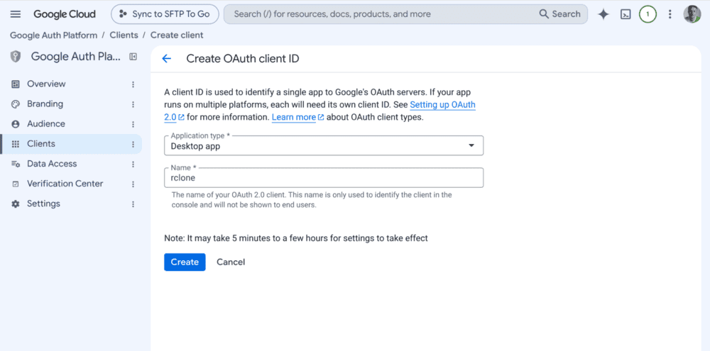 Automated Google Drive and SFTP file transfers using rclone