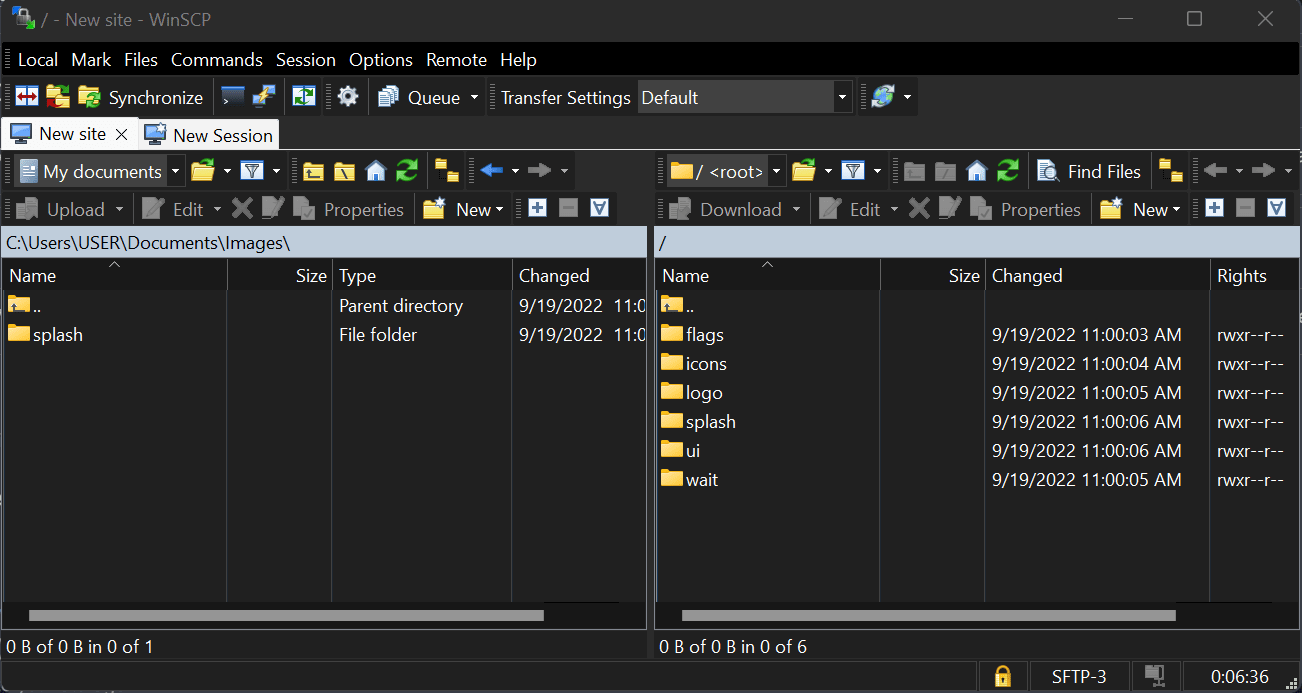 SFTP client windows Win SCP screenshot