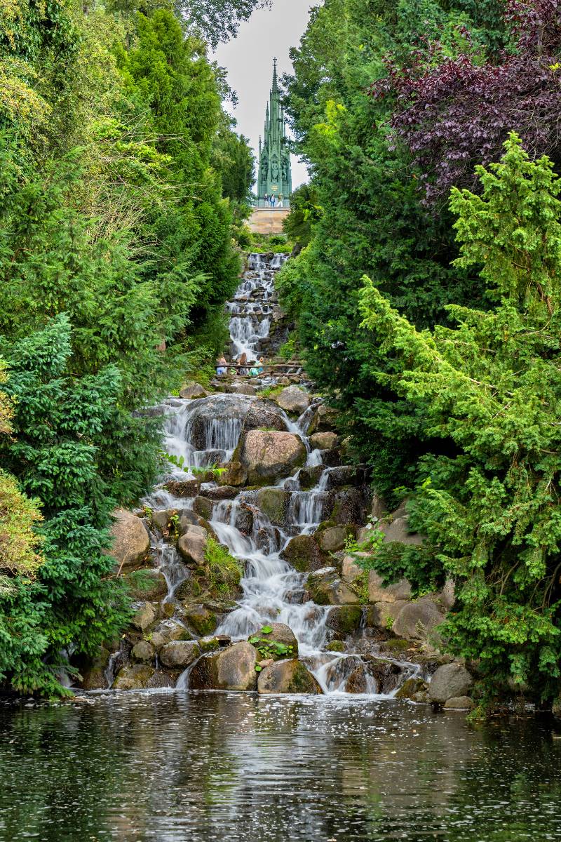 Wasserfälle im Viktoriapark in Kreuzberg