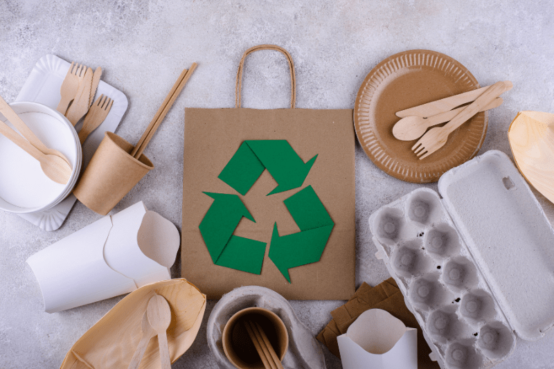 Kompostierbare und wiederverwendbare Verpackungen