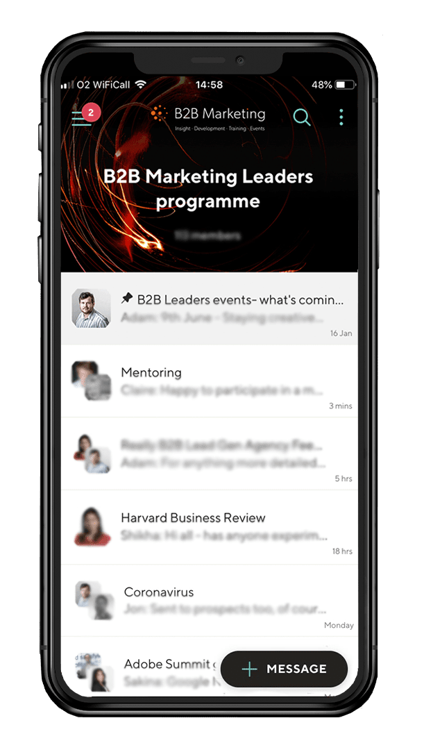 B2B Marketing extend the impact of their virtual events by connecting them in private Guild groups