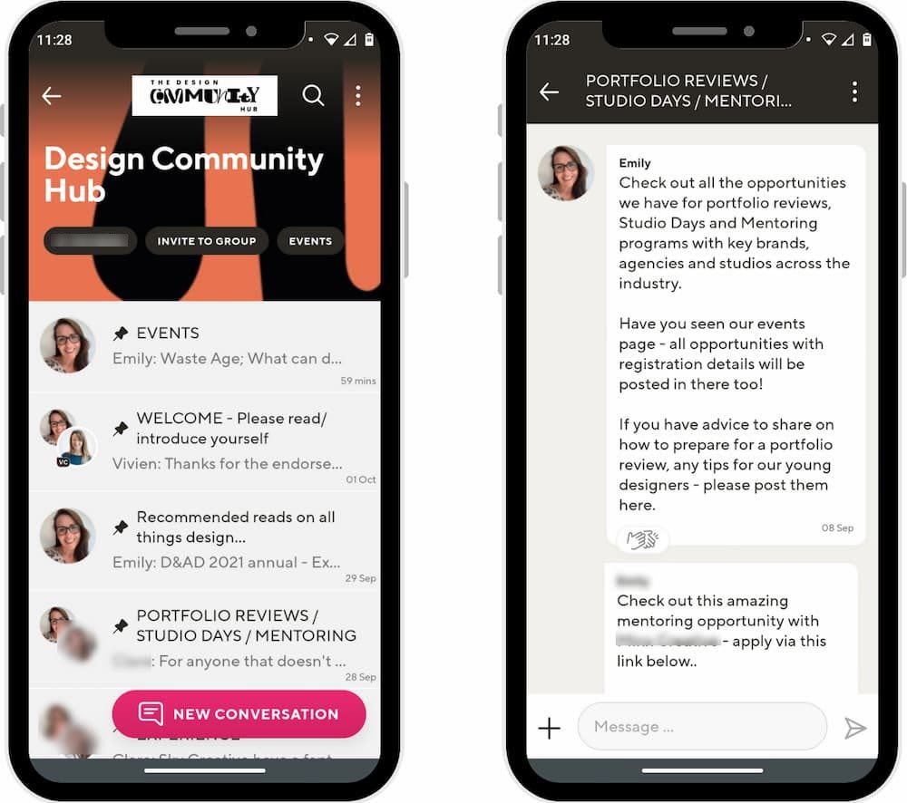 The Design Community Hub on Guild connects design professionals and new entrants who need help 