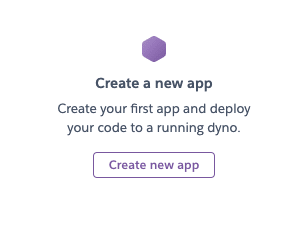 Create a new app on Heroku