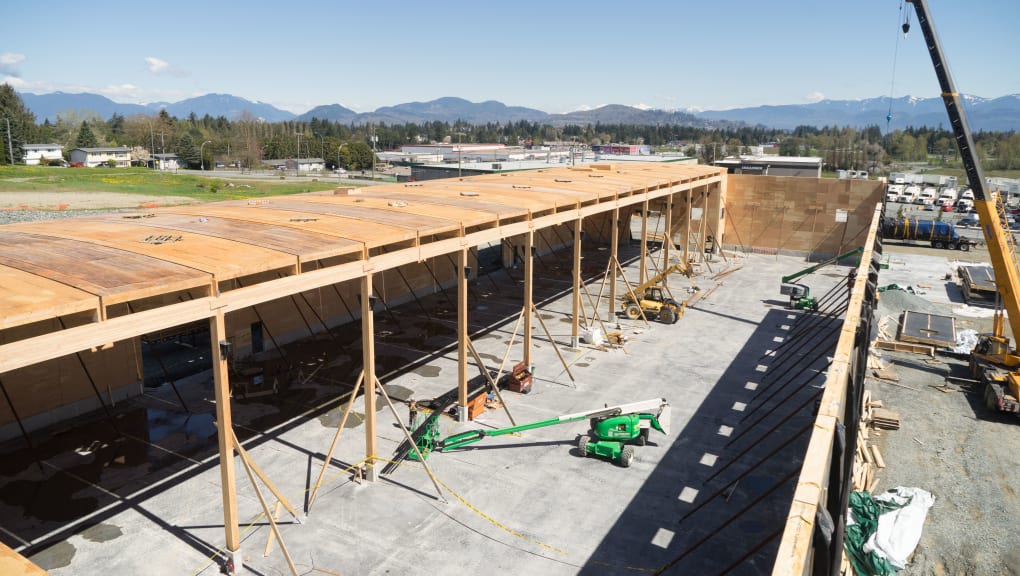 Exterior view of the construction of the Craft Plant