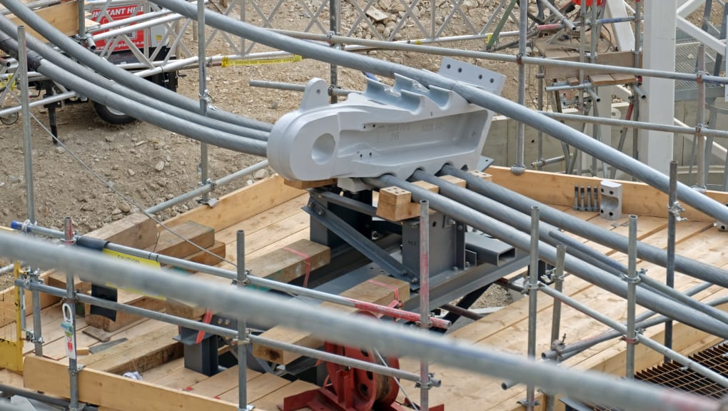 View of machinery used to construct the Tottenham Hotspur stadium