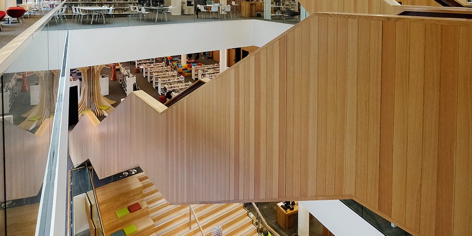 Interior view of a staircase in Turanga