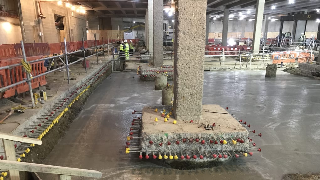 Interior view of construction at 1 Triton Square