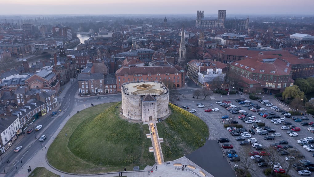 Aerial view of Clifford's Tower