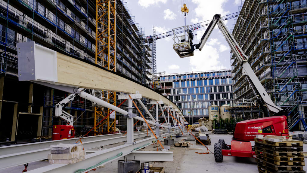 Exterior view of construction work