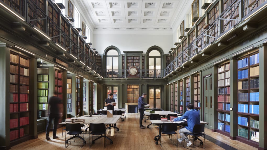 Interior view of the library at the Royal College of Surgeon's Project