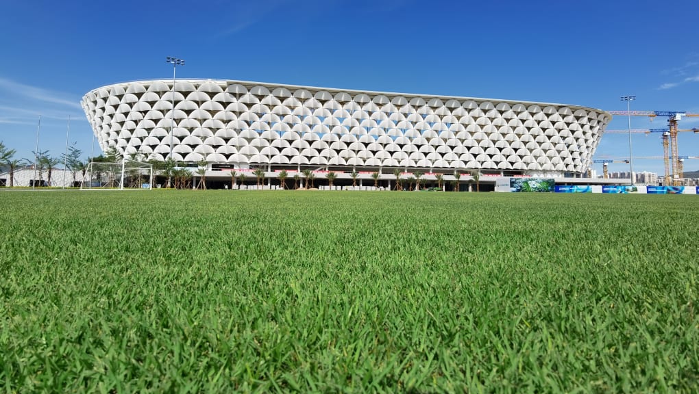 Exterior view of the Stadium of Sanya International Sports Industry Park