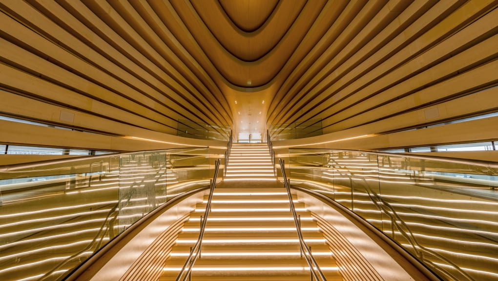 Interior view of the UK Pavilion Expo 2020
