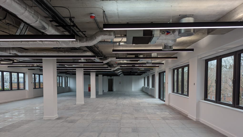 Completed view of the lower floor