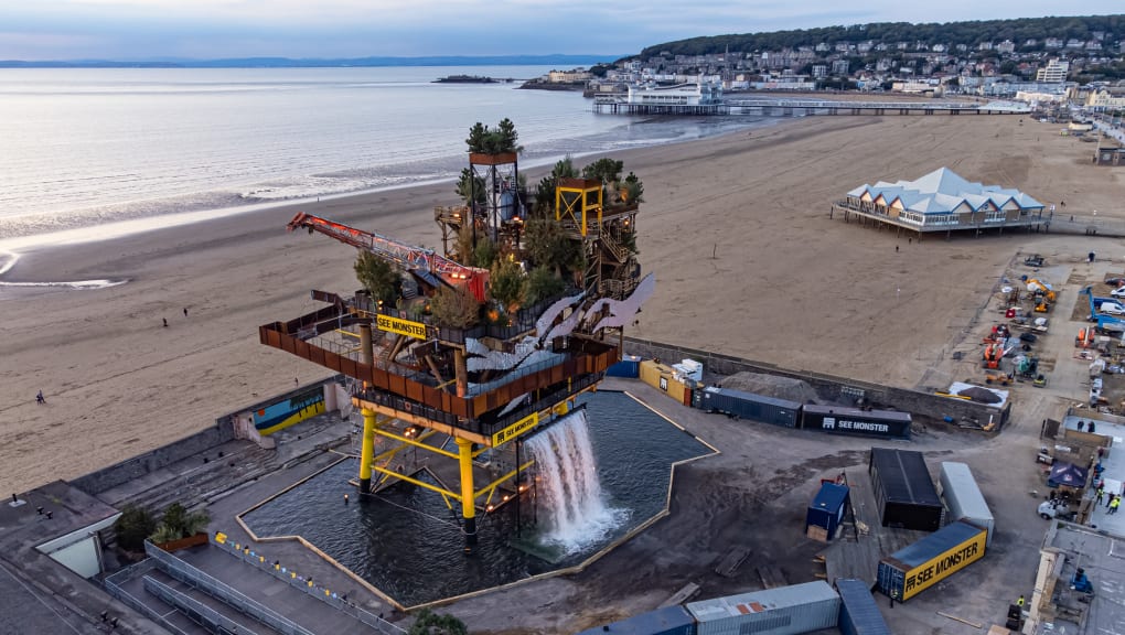 SEE MONSTER aerial view. Copyright Ben Birchall, PA Media