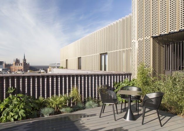 Roof top decking area at York House