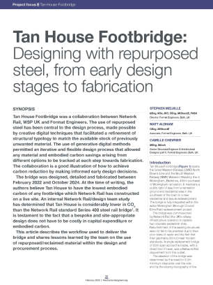 Tan House Footbridge: Designing with repurposed steel, from early design stages to fabrication