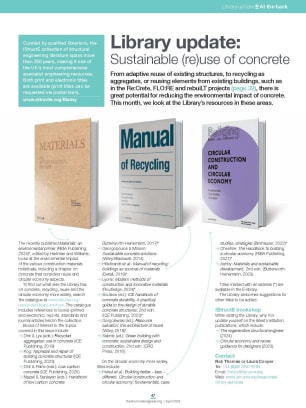 Library update: Sustainable (re)use of concrete