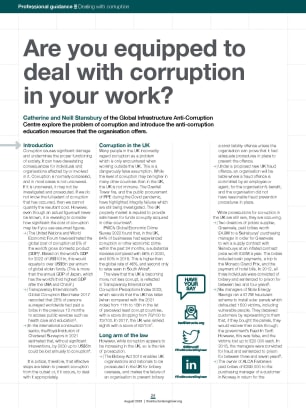 Are you equipped to deal with corruption in your work?