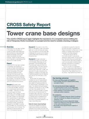CROSS Safety Report: Tower crane base designs