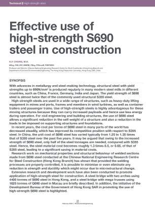 Effective use of high-strength S690 steel in construction