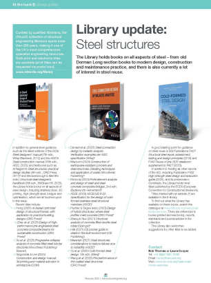 Library update: Steel structures