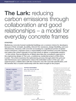 The Lark: reducing carbon emissions through collaboration and good relationships – a model for everyday concrete frames