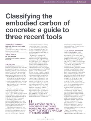Classifying the embodied carbon of concrete: a guide to three recent tools