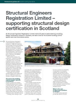 Structural Engineers Registration Limited – supporting structural design certification in Scotland