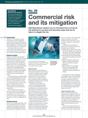 Business Practice Note No. 29: Commercial risk and its mitigation