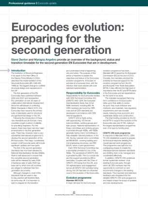 Eurocodes evolution: preparing for the second generation