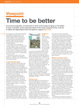 Viewpoint: Time to be better