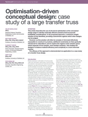 Optimisation-driven conceptual design: case study of a large transfer truss