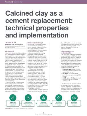 Calcined clay as a cement replacement: technical properties and implementation