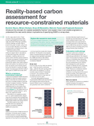 Reality-based carbon assessment for resource-constrained materials