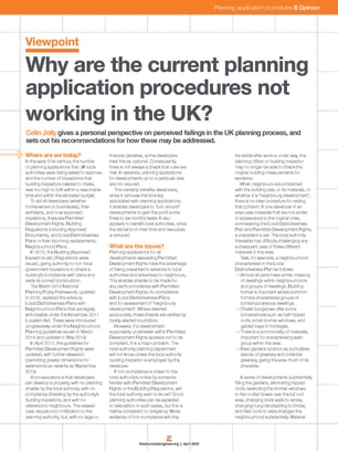Viewpoint: Why are the current planning application procedures not working in the UK?