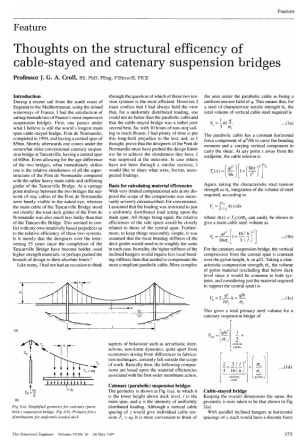 Thoughts on the Structural Efficiency of Cable-Stayed and Catenary Suspension Bridges