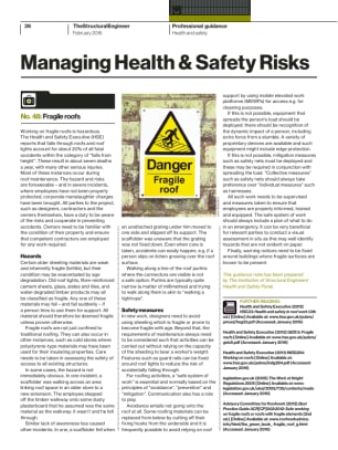 Managing Health & Safety Risks (No. 48): Fragile roofs