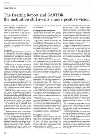 Excursus. The Dearing Report and SARTOR: the Institution Still Awaits a More Positive Vision