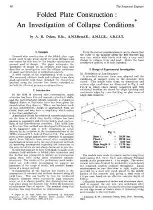 Folded Plate Construction : An Investigation of Collapse Conditions