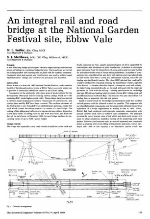 An Integral Rail and Road Bridge at the National Garden Festival Site, Ebbw Vale