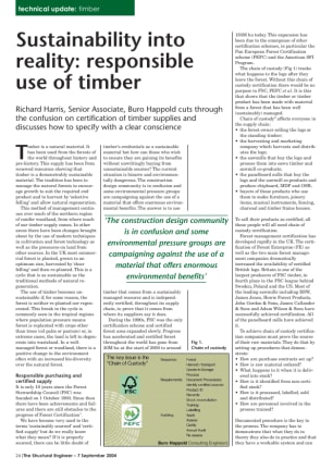 Sustainability into reality: responsible use of timber