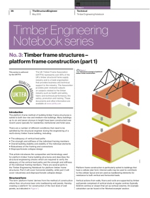 Timber Engineering Notebook series. No. 3: Timber frame structures – platform frame construction (pa