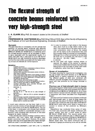 The Flexural Strength of Concrete Beams Reinforced with Very High-strength Steel