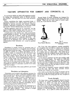 Testing Apparatus for Cement Concrete - II