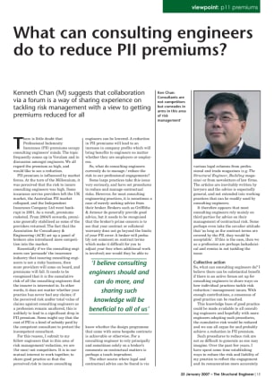 Viewpoint: What can consulting engineers do to reduce P11 premiums?