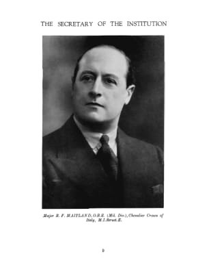 The Secretary of the Institution