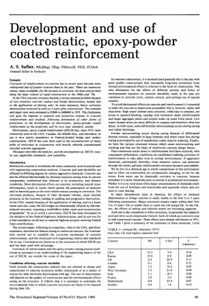 Development and Use of Electrostatic, Epoxy-Powder Coated Reinforcement
